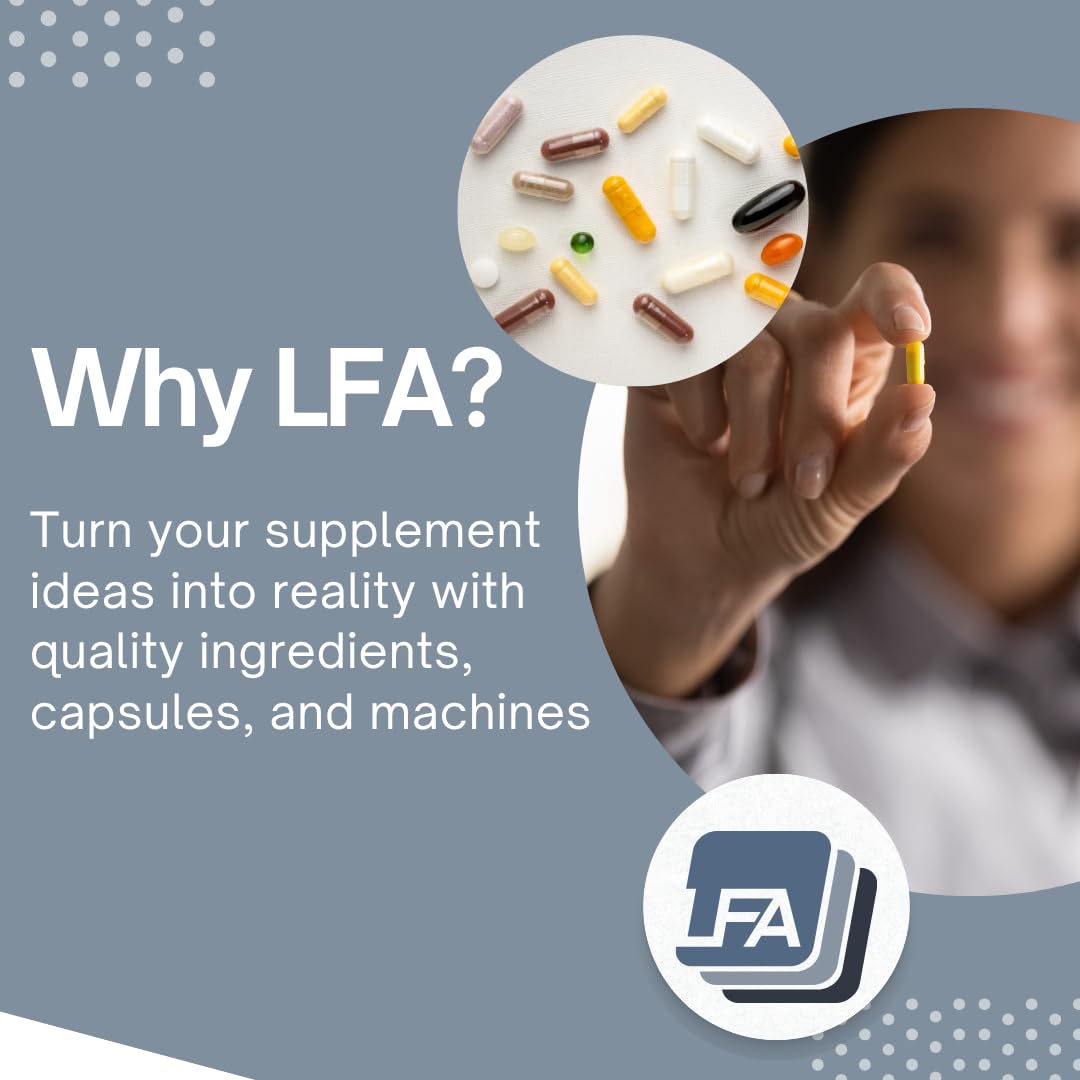 LFA Tamper-proof canister packaging maintains capsule integrity.