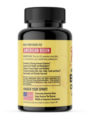 LGS Supplements Grass-Fed Bison Organ packaging emphasizes non-GMO sourcing
