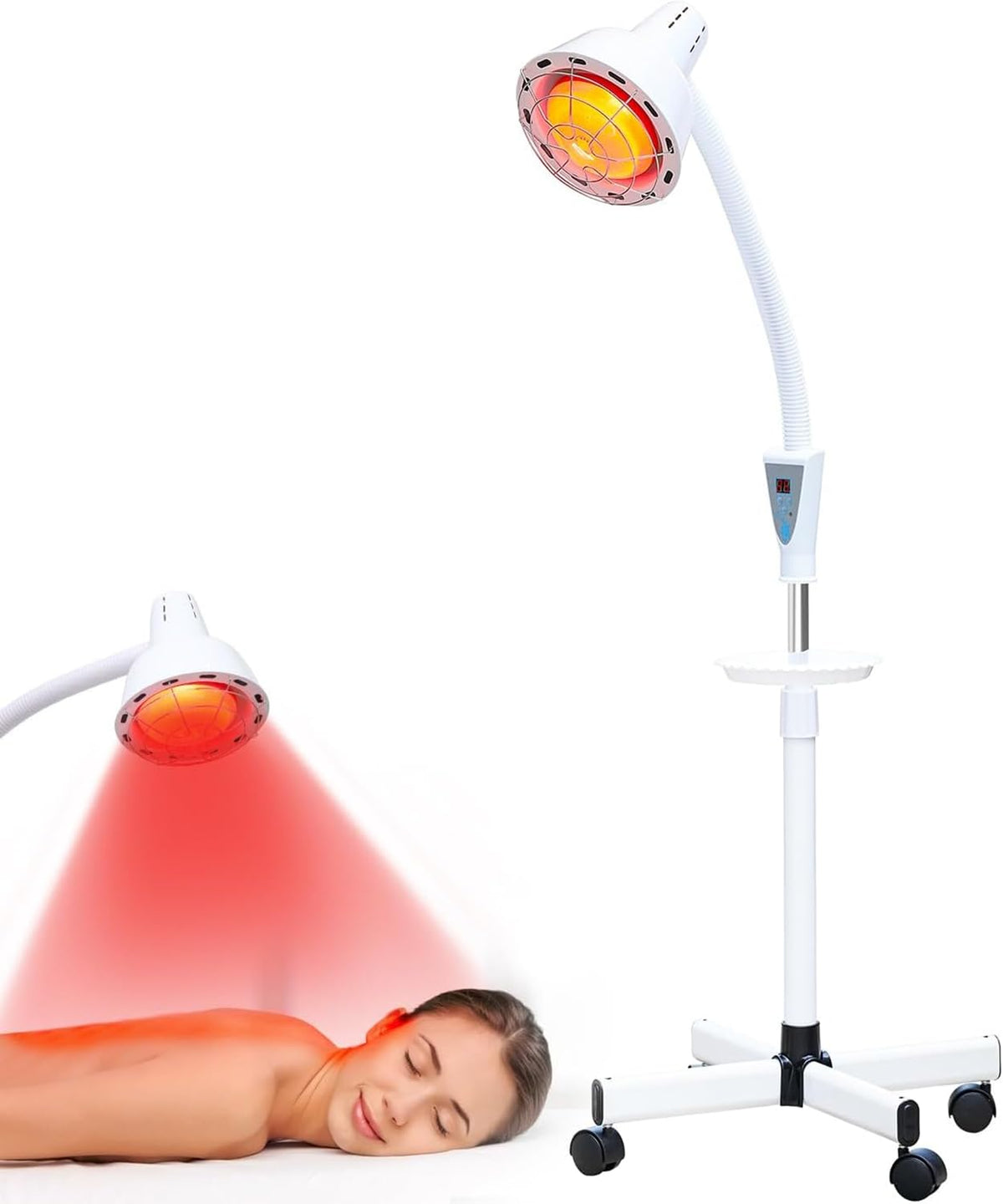 LHCYLDQ 275W infrared lamp front view showing targeted energy delivery for joints.