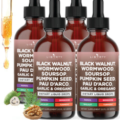 Liberty Lifestyle Defend wormwood bottle pour for easy daily dosing in a herbal tincture