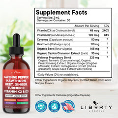 Liberty Lifestyle Hawthorn Berry Drops highlighting daily wellness blend
