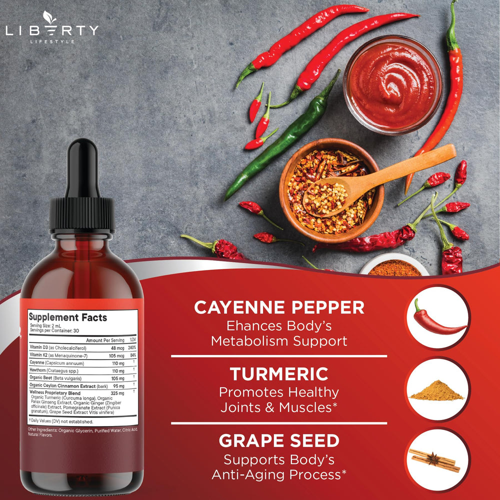 Liberty Lifestyle Turmeric Curcumin liquid drops with earthy aroma