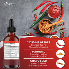Liberty Lifestyle Turmeric Curcumin liquid drops with earthy aroma