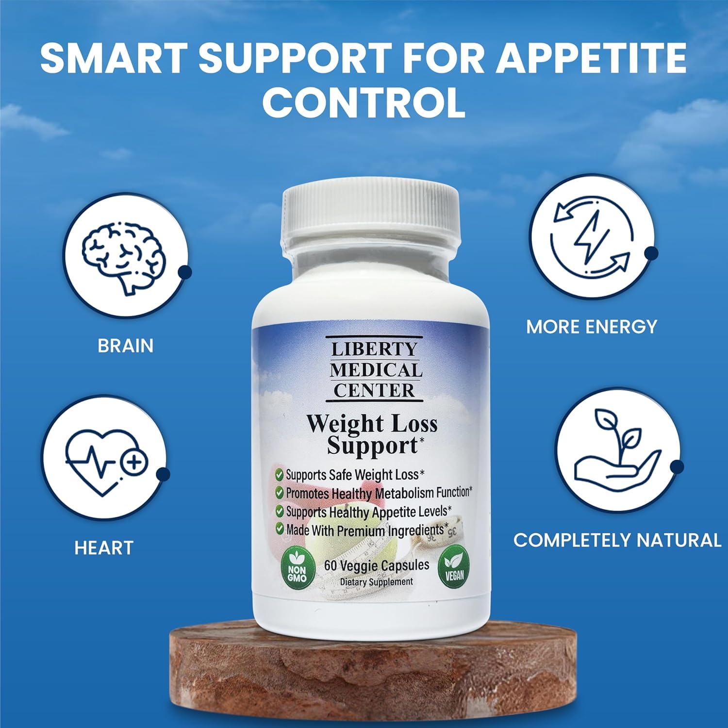 Liberty Medical Center pills feature Guarana for natural caffeine and focus