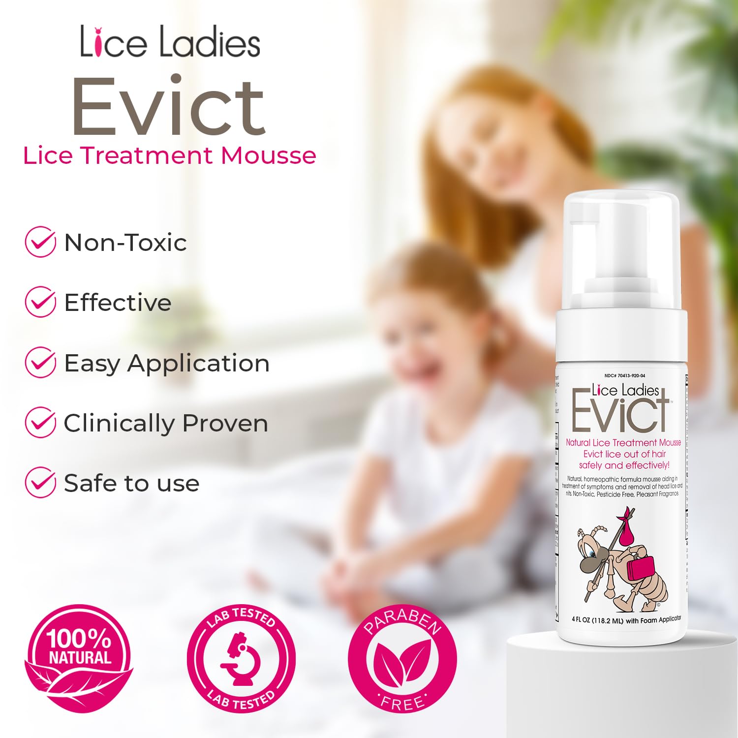 Peppermint scent from Lice Ladies Evict while treating hair