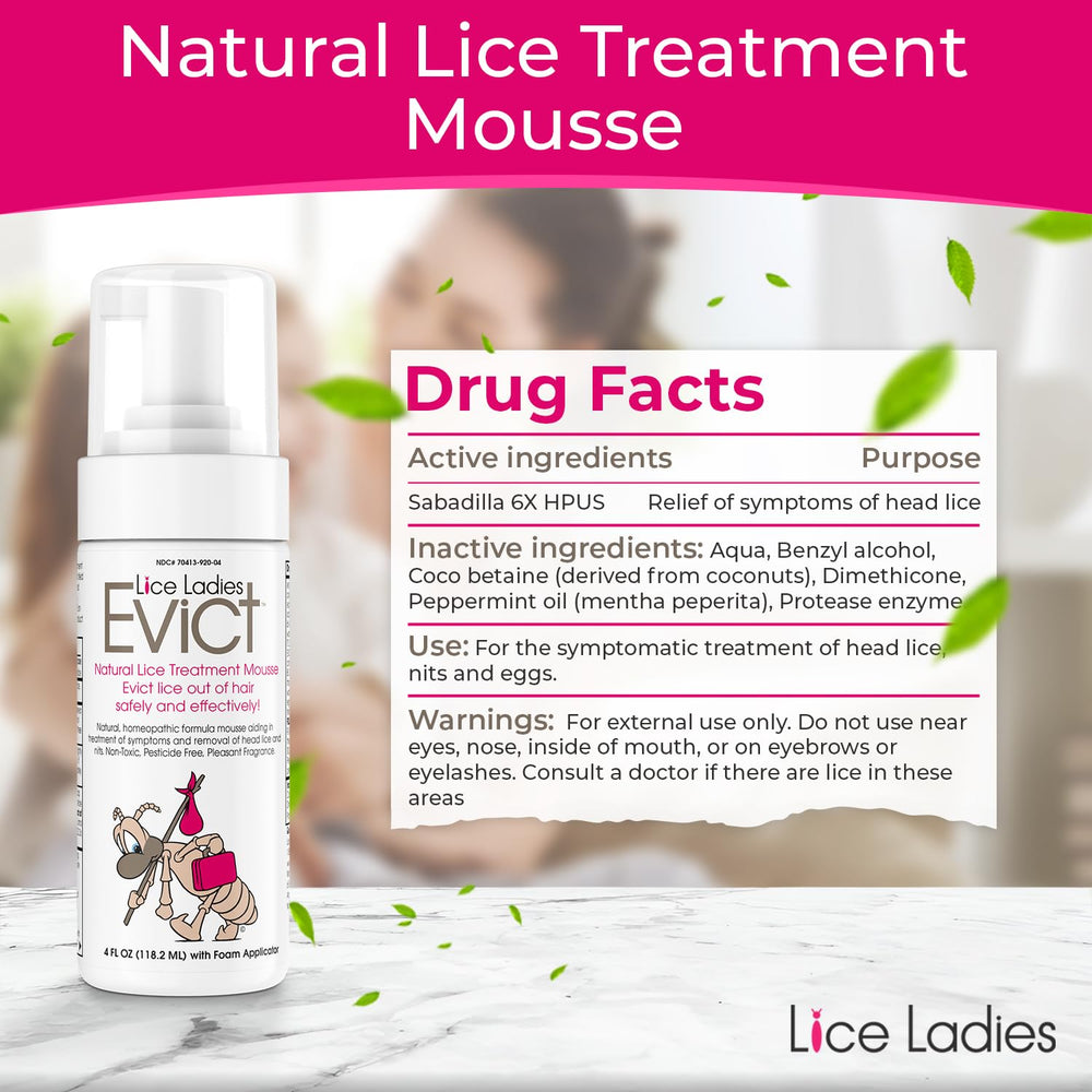 Lice Ladies Evict mousse being applied during a treatment session