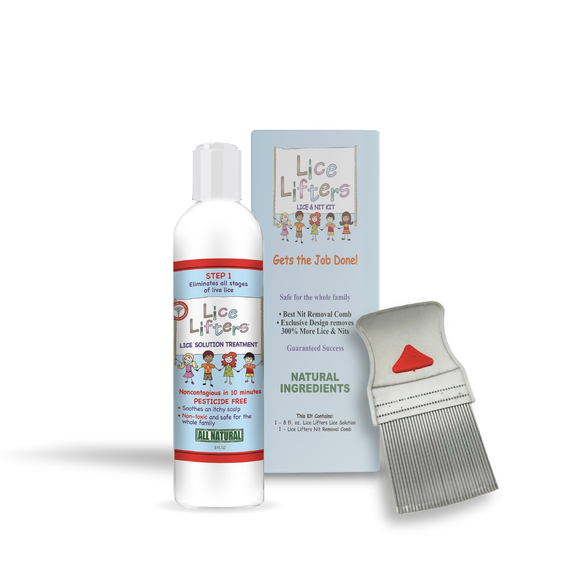 Lice Lifters 8oz solution bottle for fast, even coating