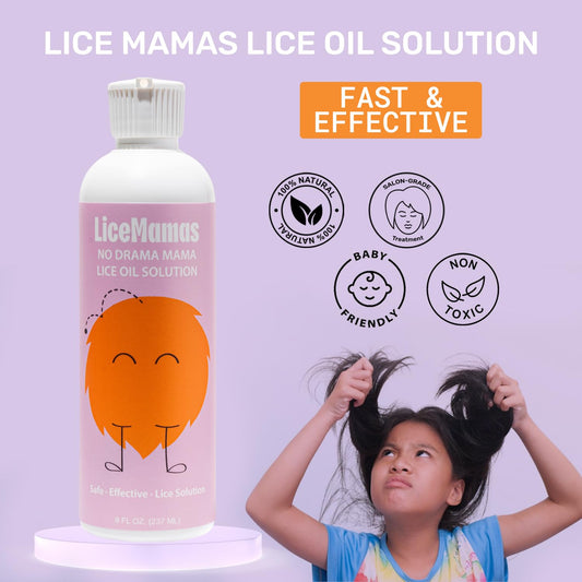 Lice Mamas dimethicone formula closeup highlights non-toxic lice management