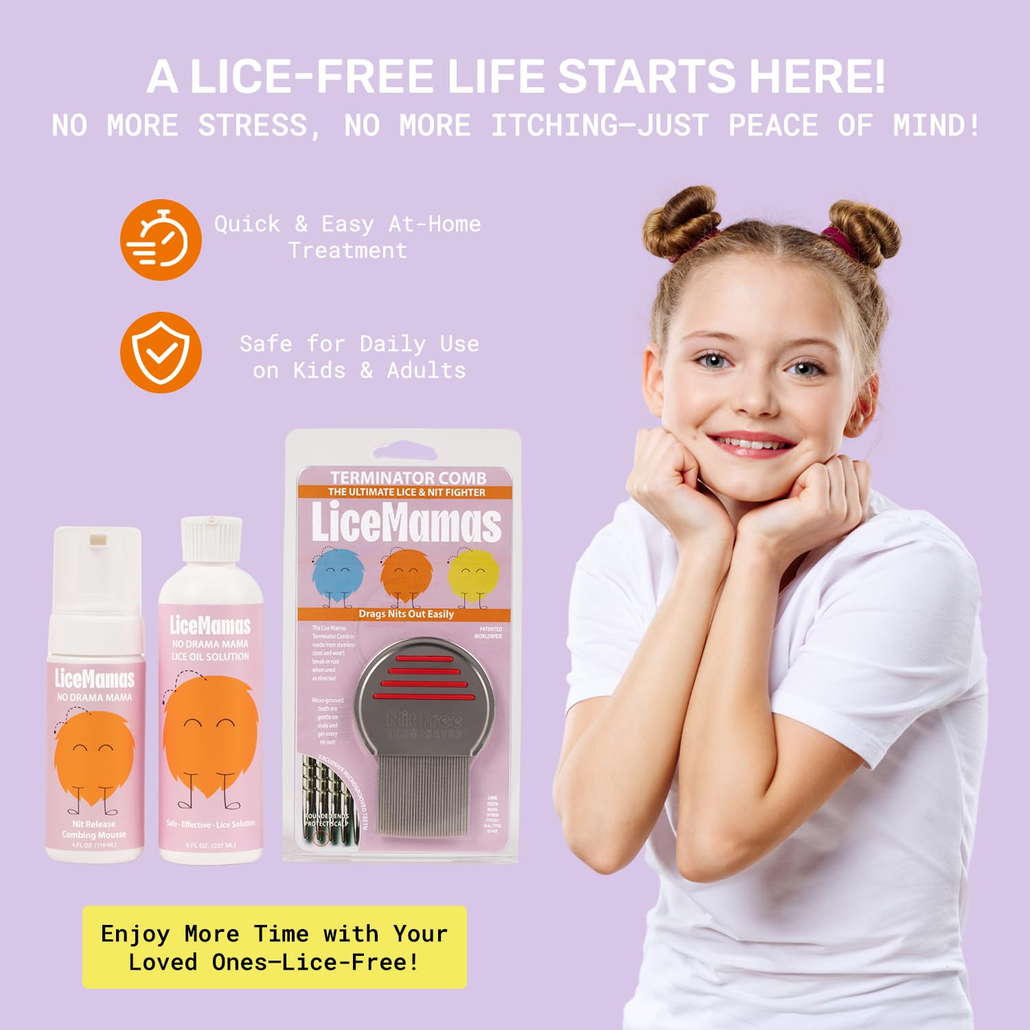 Lice Mamas packaging and usage guide in box
