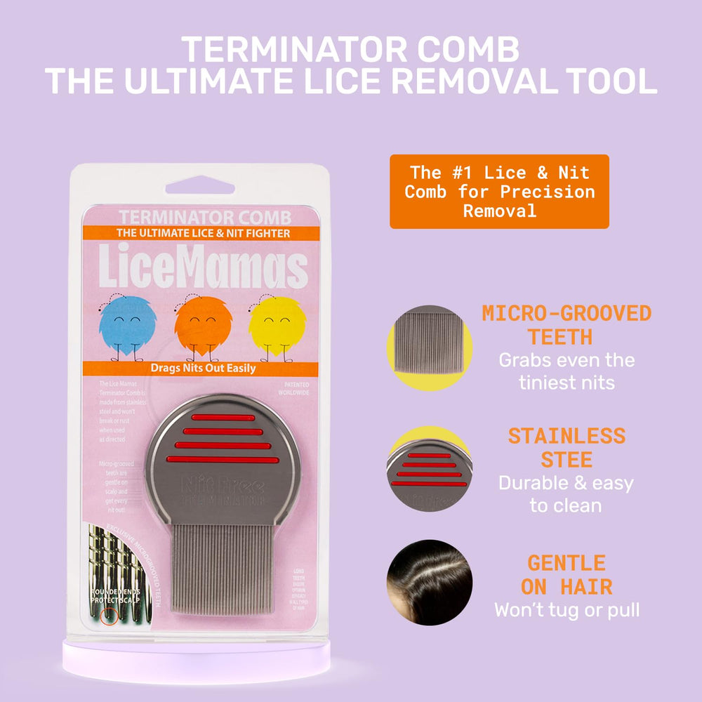 Lice Mamas at-home use scene with family setup