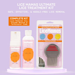 Lice Mamas Enzyme Mousse texture used for scalp cleansing