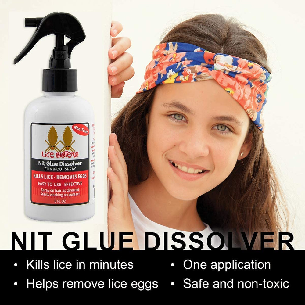 Lice Sisters kit layout displaying all components for family use