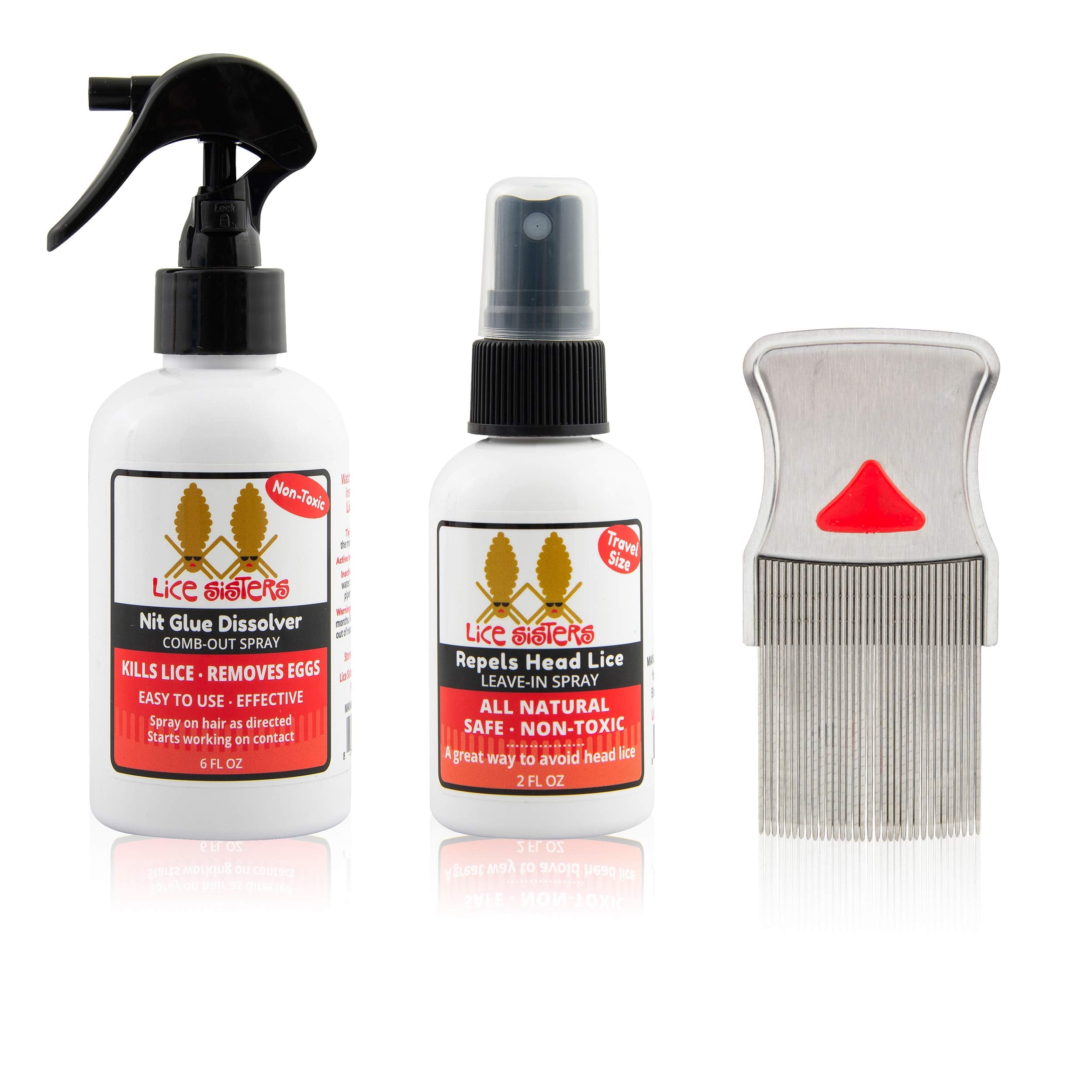Lice Sisters Nit Glue Dissolver bottle aids quick treatment with a non-toxic formula.