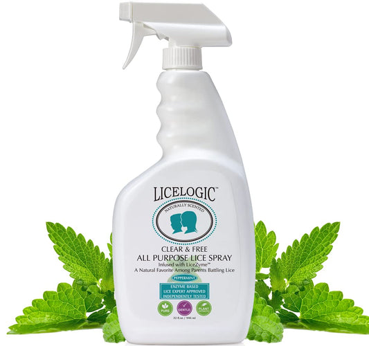 LiceLogic peppermint surface spray for safe home use on various surfaces