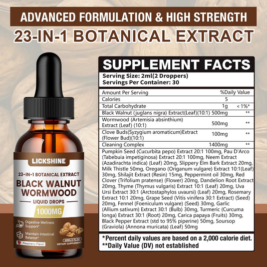 Lickshine 1000mg ultra-concentrated drops with dropper for fast absorption