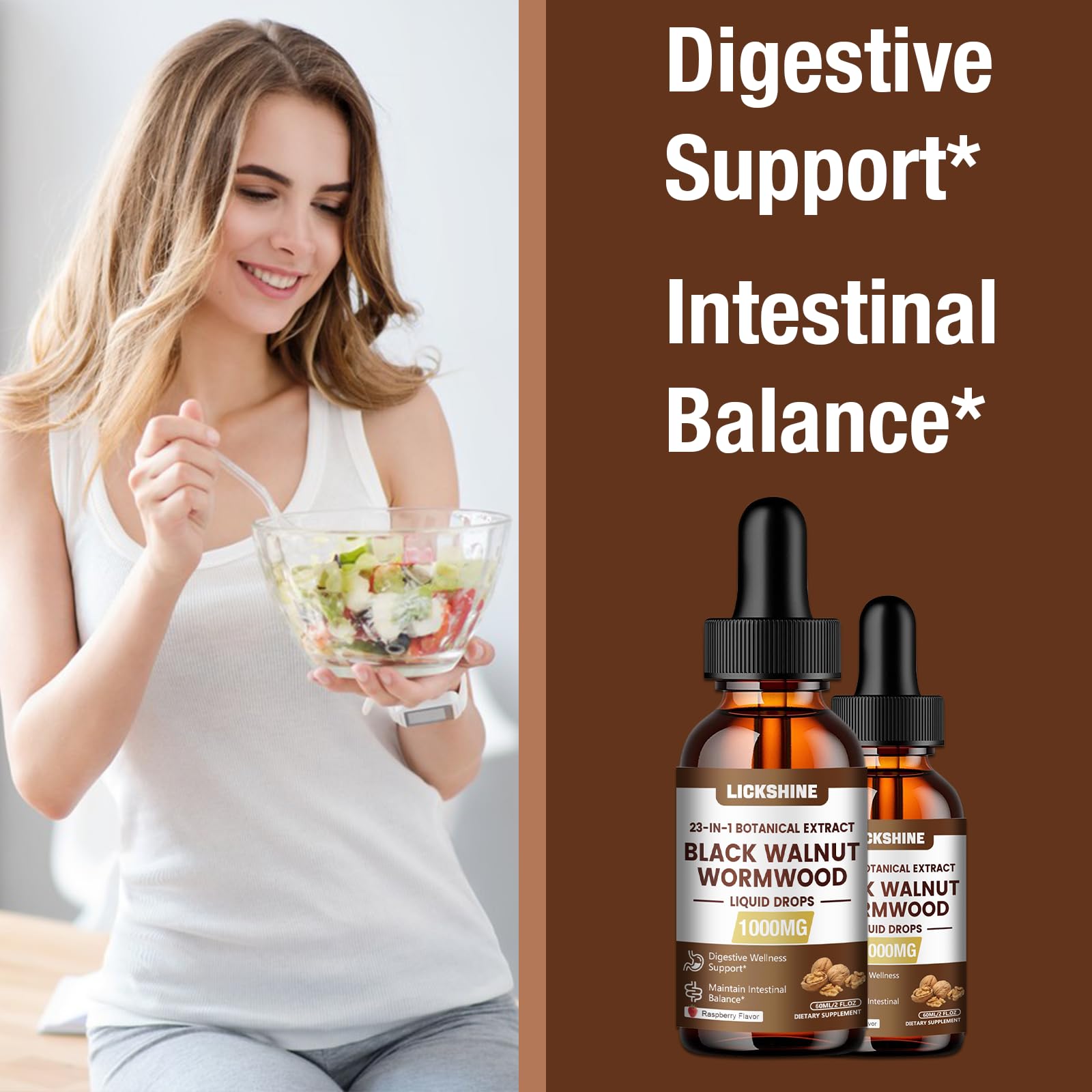 Lickshine daily-dosing packaging with clear guidance for routines