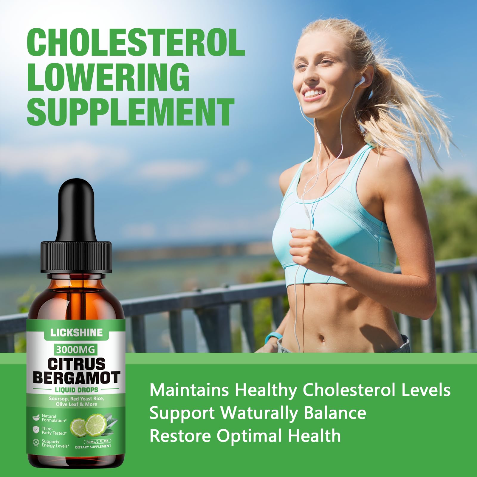 Lickshine ingredients emphasize polyphenols and bergamot extract for flavor and overall vitality.