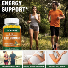 Lickshine iron gummies family use, suitable for adults and children