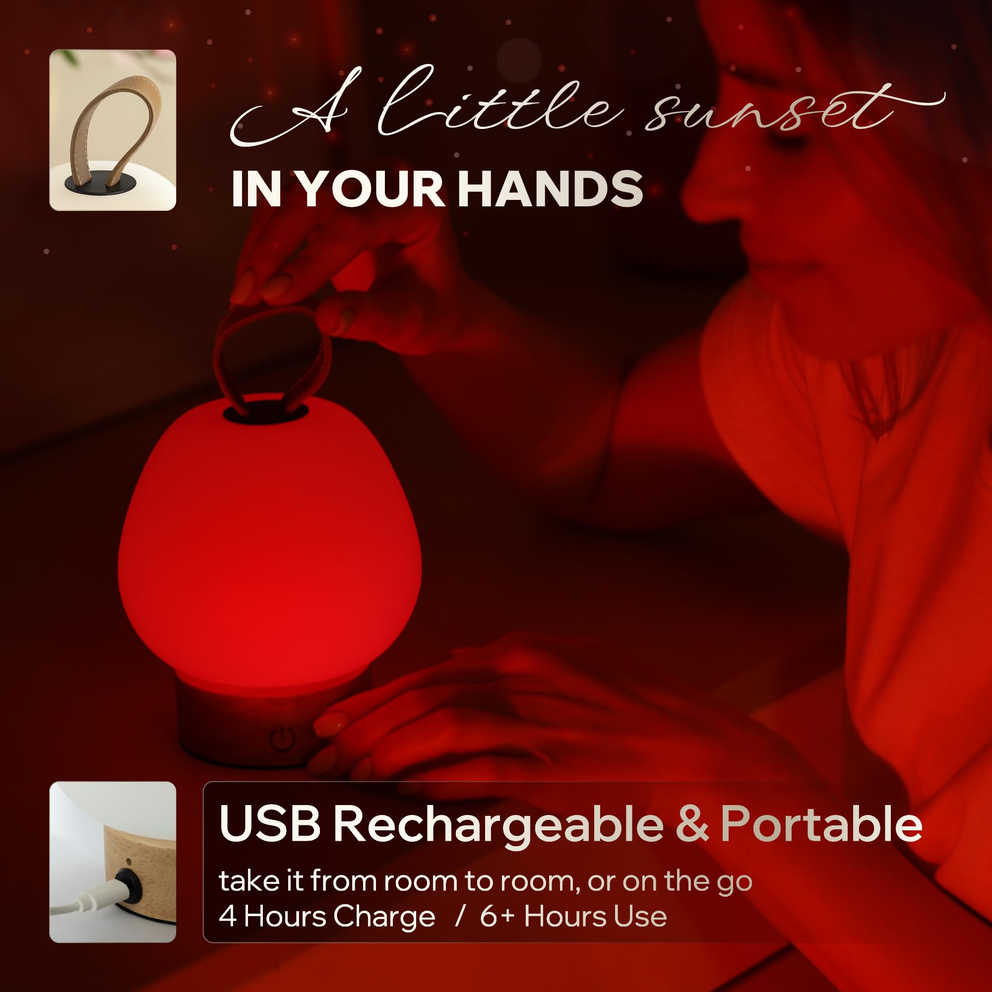 Liderstar warm red glow light creating a cozy bedtime ritual
