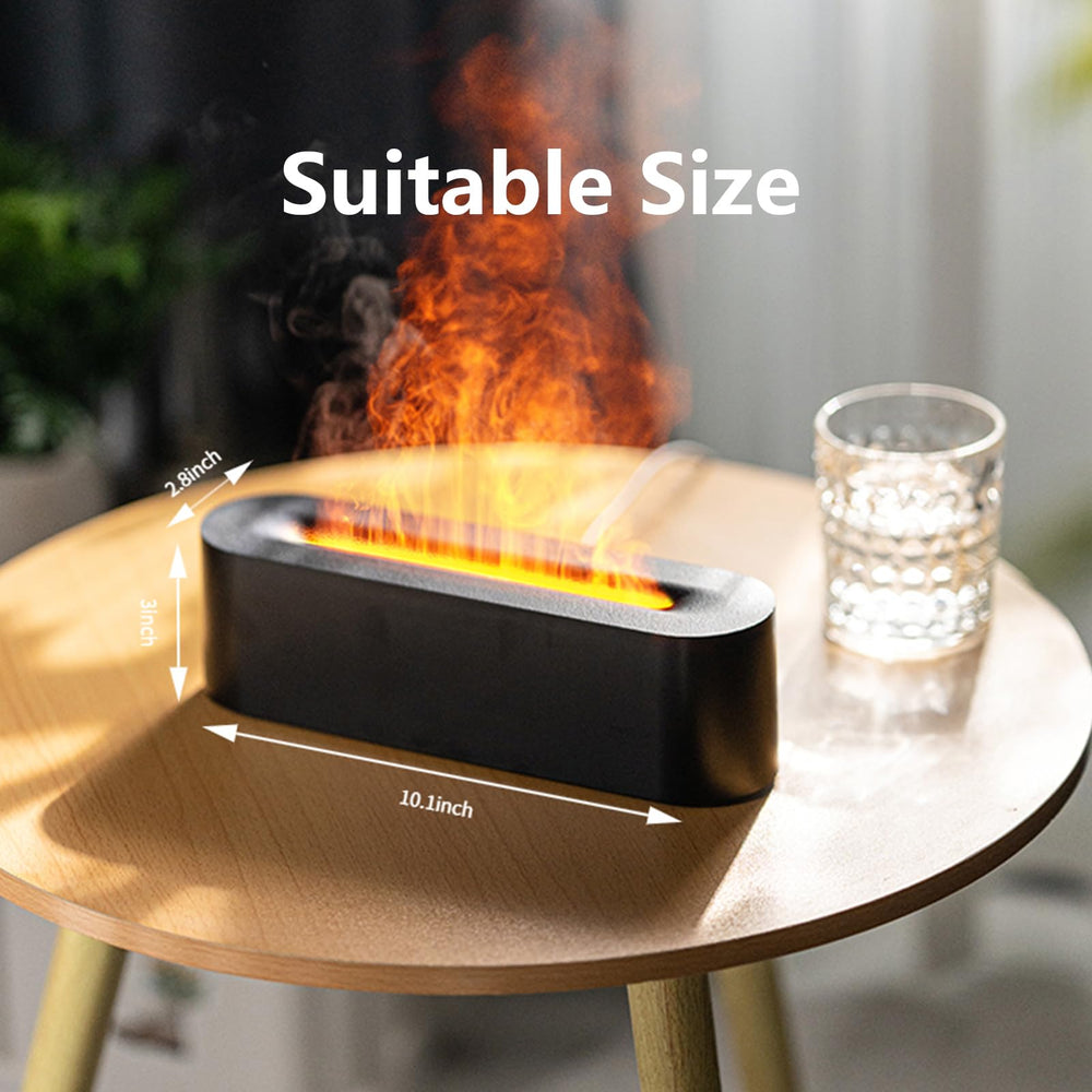 Liexopr fireplace diffuser mood lighting options add customizable color for relaxation or focus.