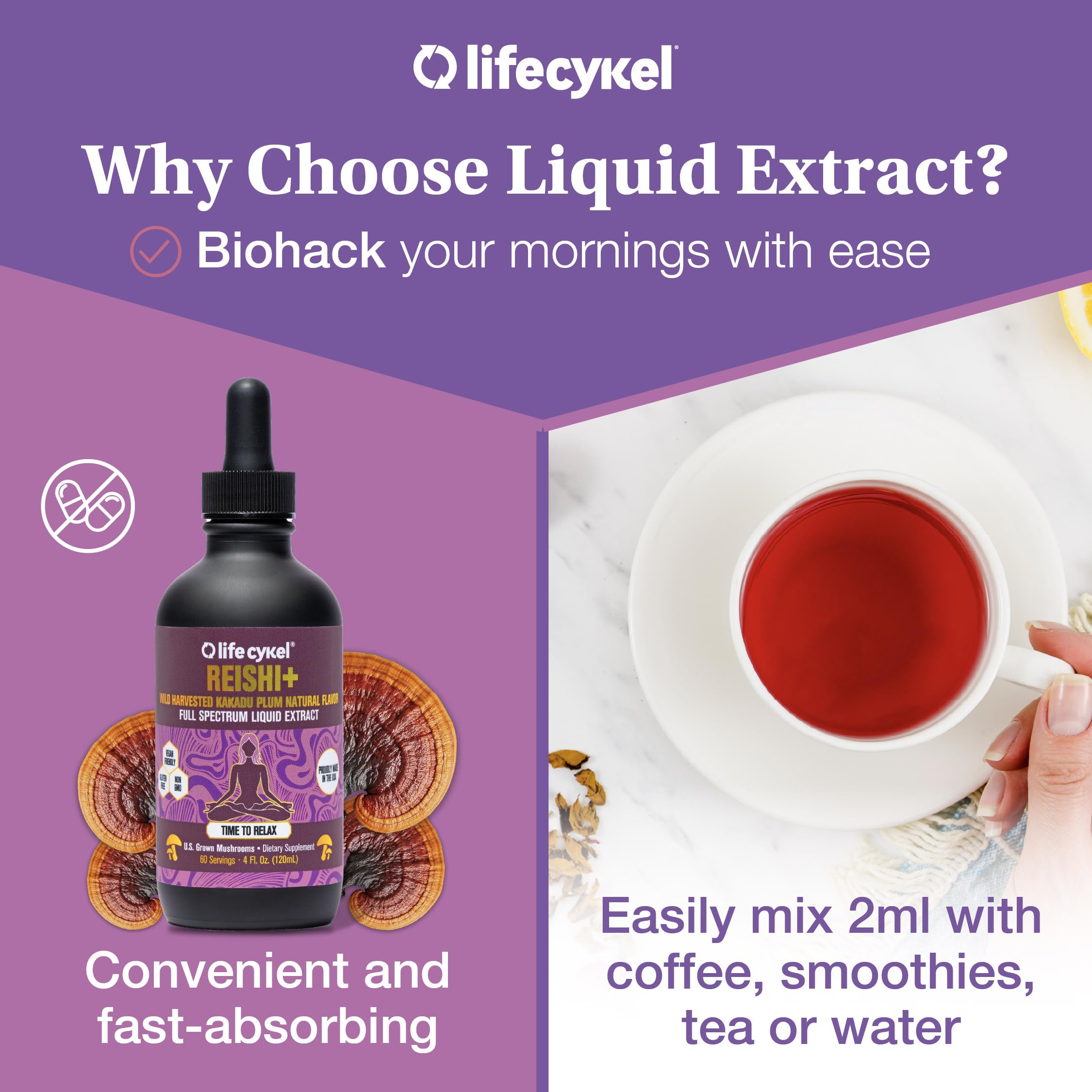 Life Cykel Kakadu Plum imagery supports vitamin C-rich immune wellness.