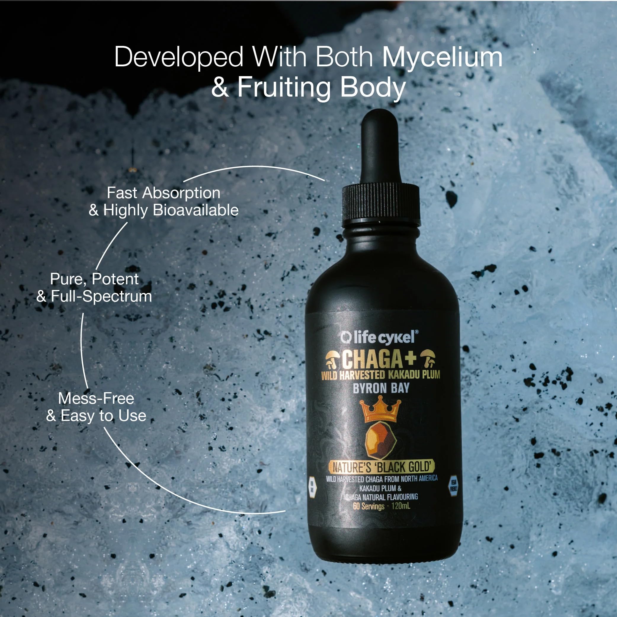 Life Cykel Mongolia Warrior Pack dual extraction concept visual showcasing broad compound profile