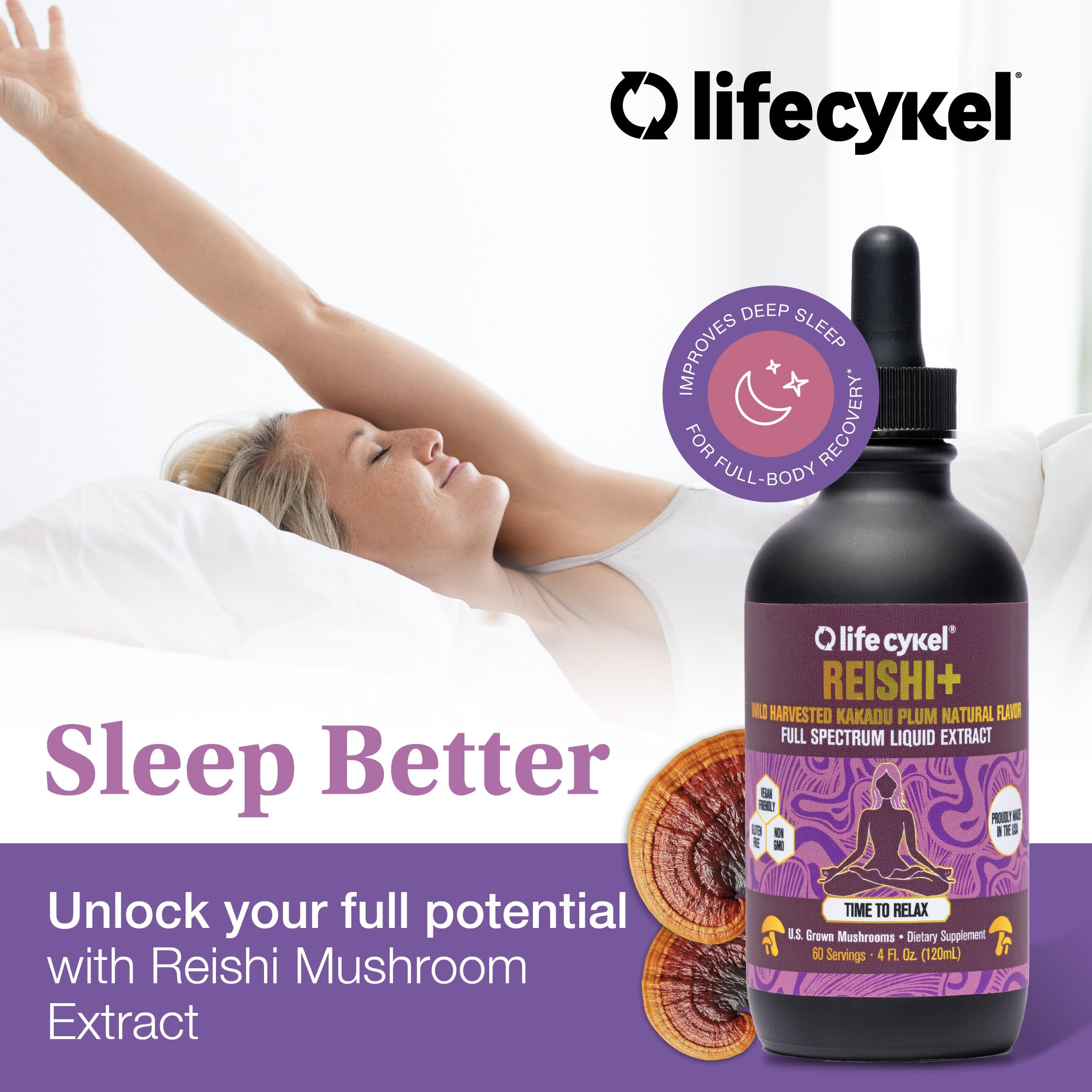 Life Cykel double extraction label signaling higher bioavailability.