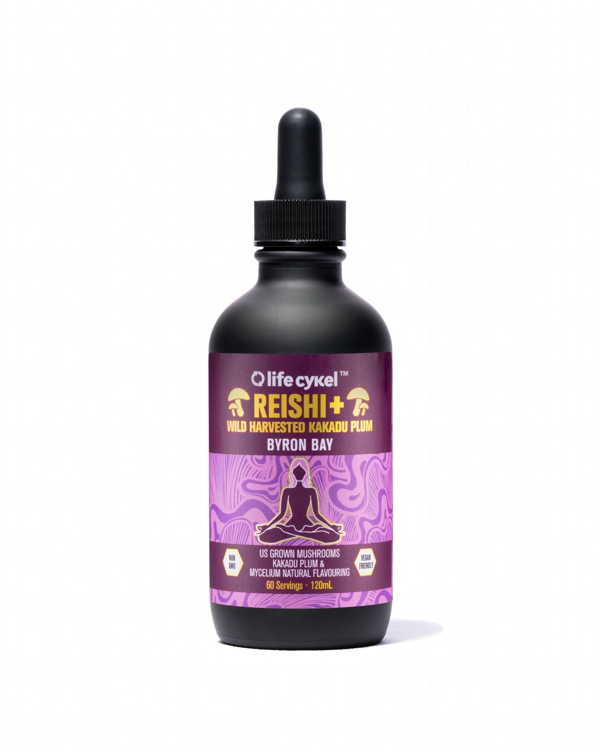 Life Cykel Reishi bottle demonstrates daily immune and sleep support potential.