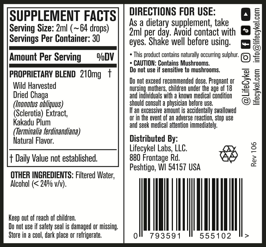 Life Cykel This Is It Pack bottle highlighting lion’s mane for mental clarity