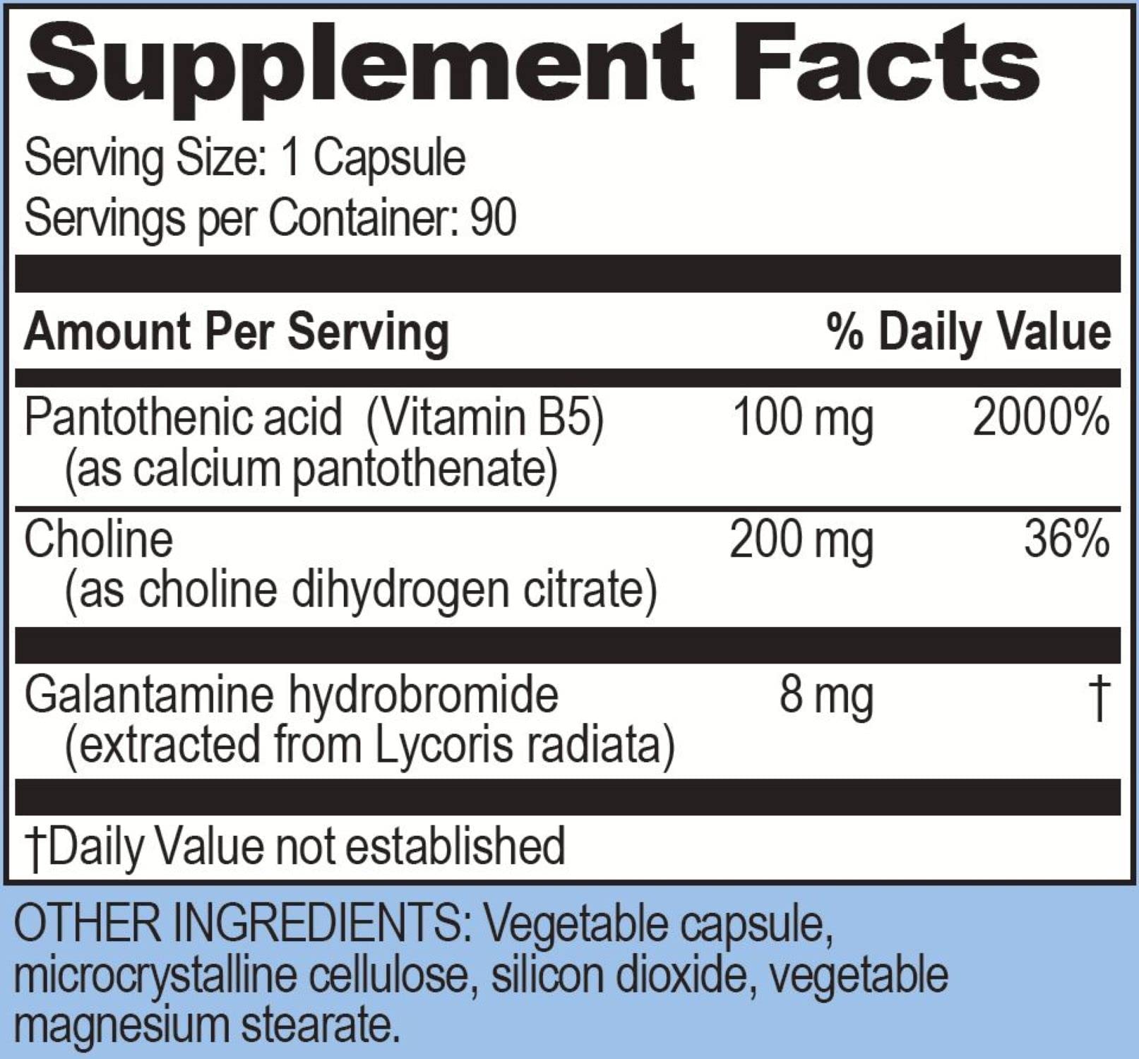 GalantaMind capsules close-up, promotes focus and cognitive function using galantamine.