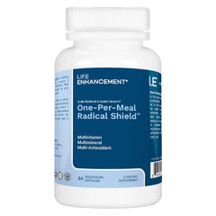 Life Enhancement One-Per-Meal Radical Shield bottle with capsules for daily antioxidant support.