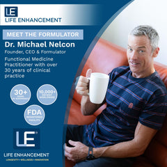 Life Enhancement Radical Shield packaging label seen with vitamins and minerals clearly listed.