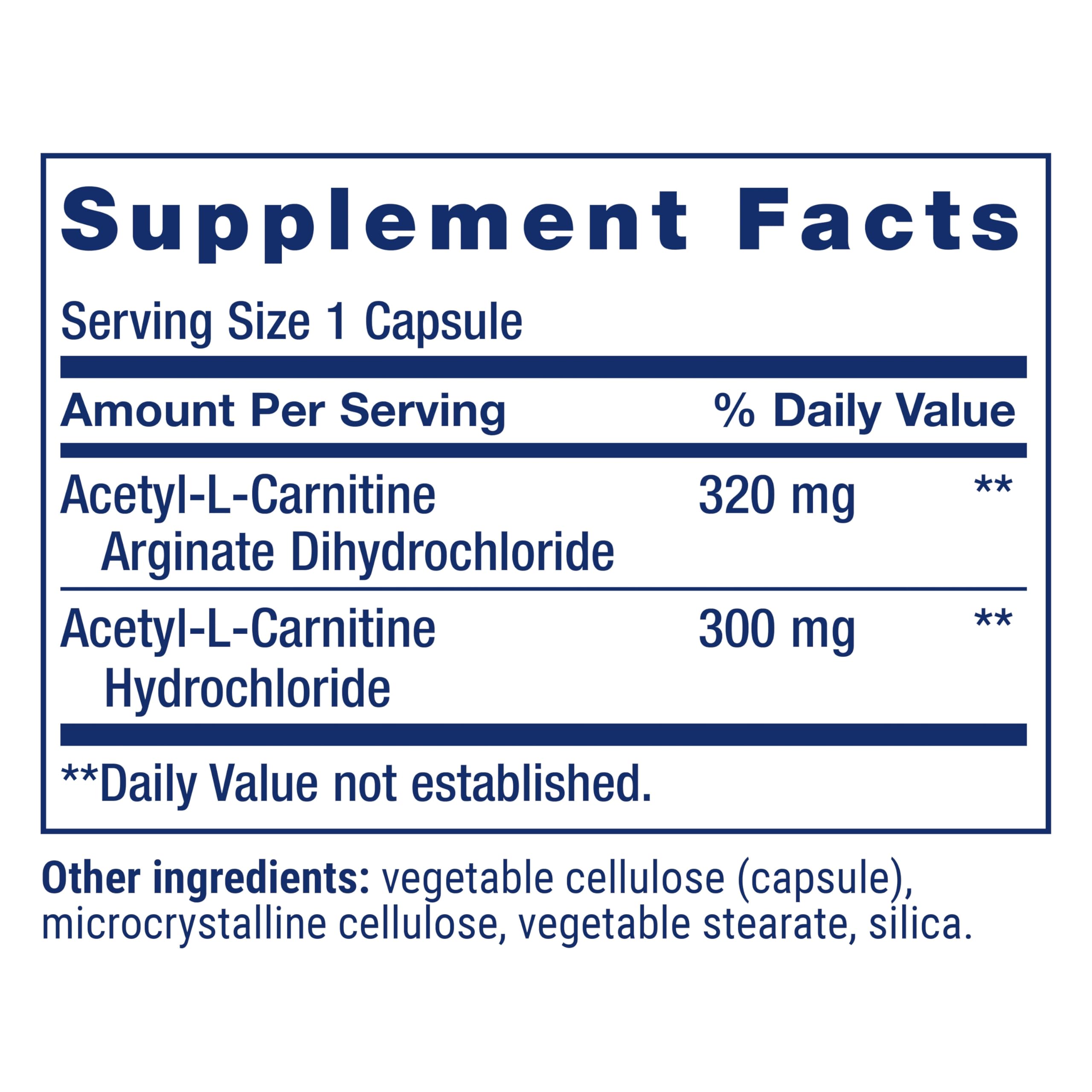 Life Extension Acetyl-L-Carnitine Arginate capsules for daily energy and nervous system support