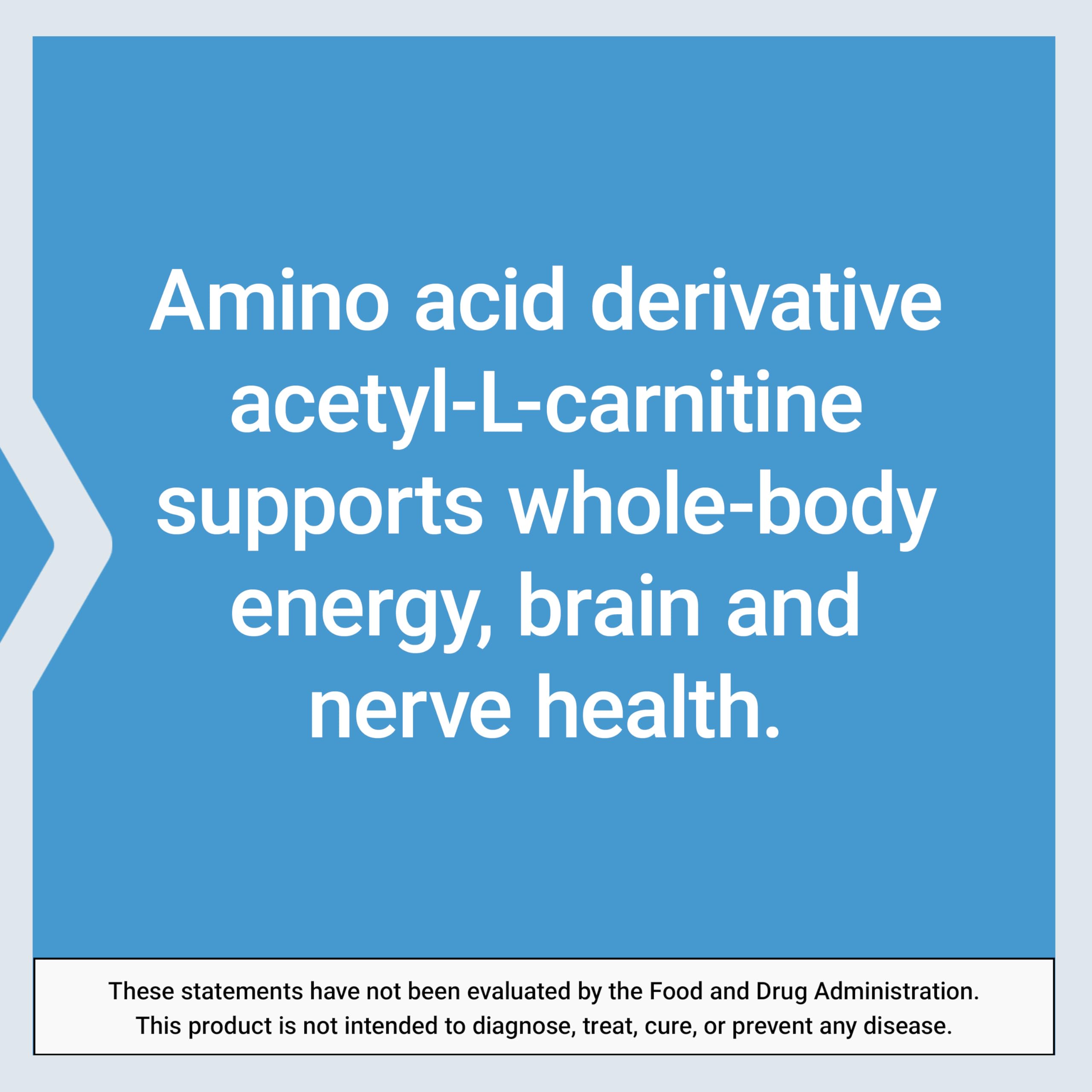 Life Extension Acetyl-L-Carnitine Arginate label detail notes 620 mg per serving