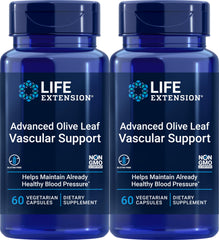 Life Extension Advanced Olive Leaf Vascular Support bottle promotes daily vitality and vascular wellness.