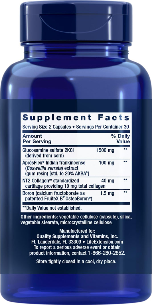 Life Extension ArthroMax capsules pack shows two bottles for a 60-day supply and convenience.