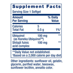 Life Extension CoQ10 ubiquinol capsules close-up emphasizing quality and purity.