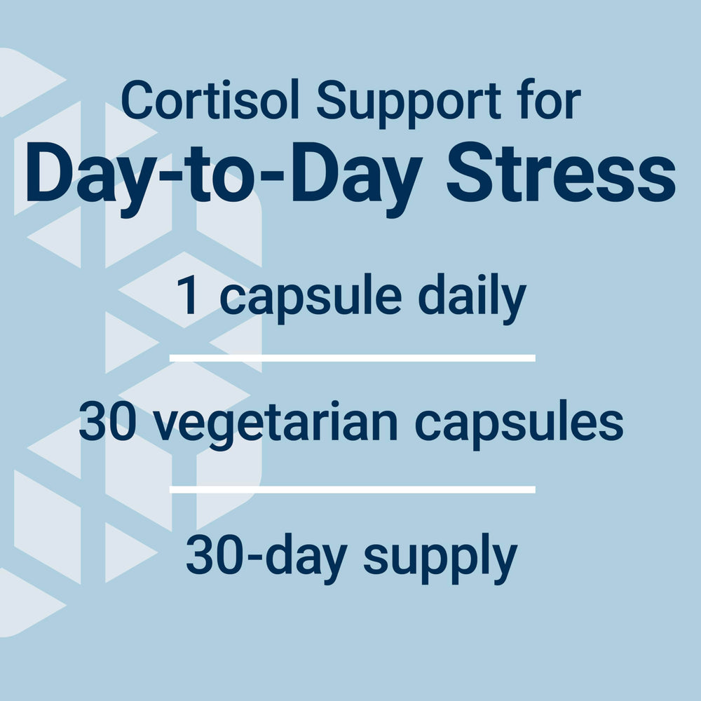 Life Extension Cortisol-Stress Balance USA-made manufacturing is noted on packaging.