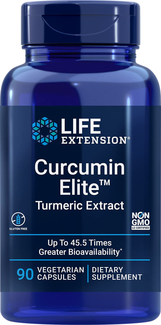 Life Extension Curcumin Elite bottle for daily turmeric extract and potential oxidative stress support.