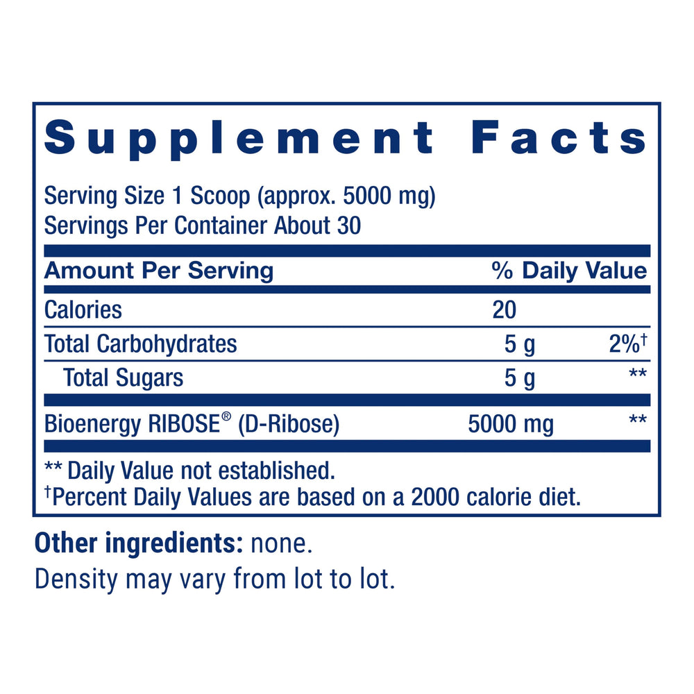 Life Extension D-Ribose powder dissolves in hot or cold drinks for versatile use