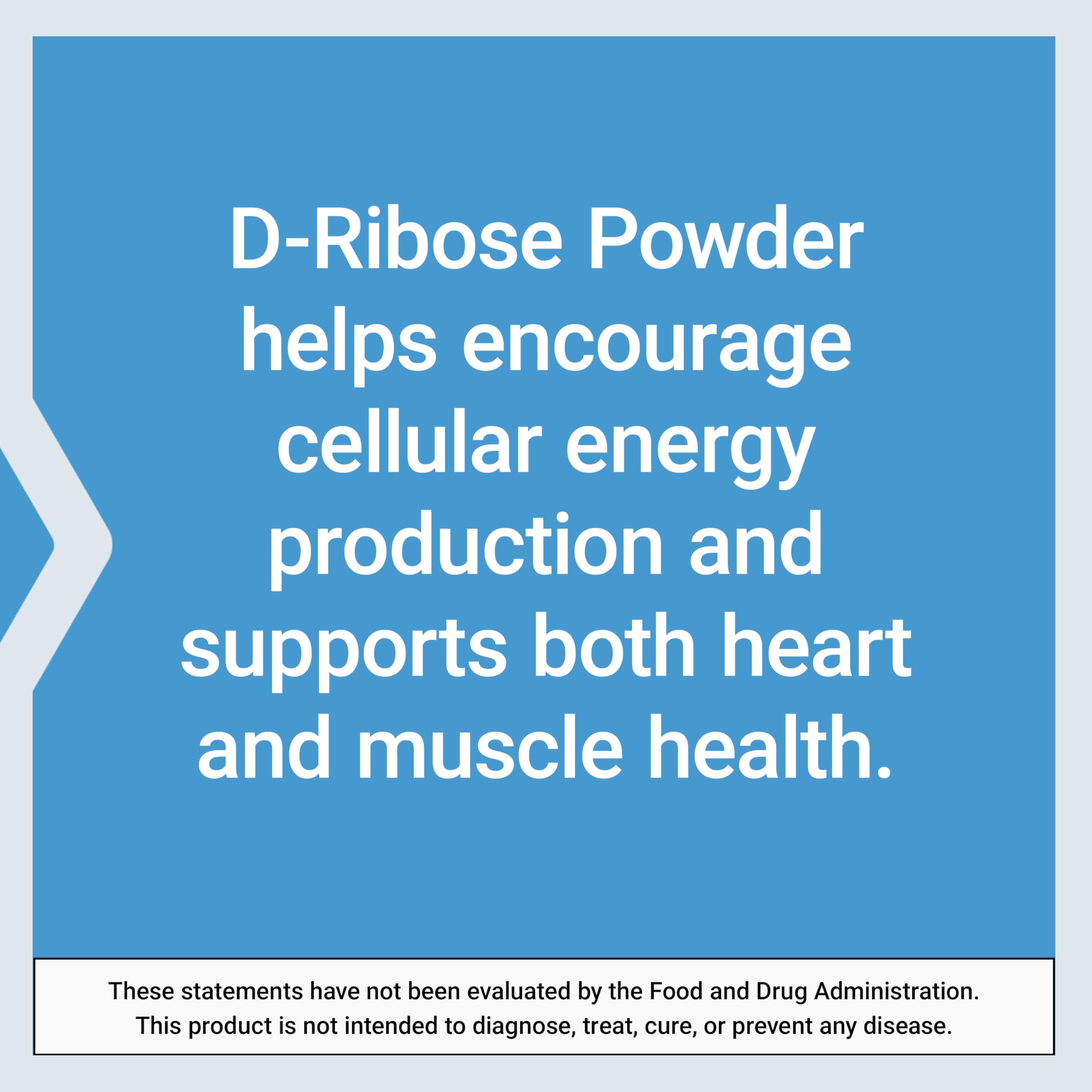 Life Extension D-Ribose powder jar close-up highlights purity