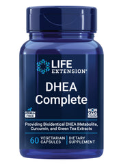 Life Extension DHEA Complete bottle for daily wellness routine.