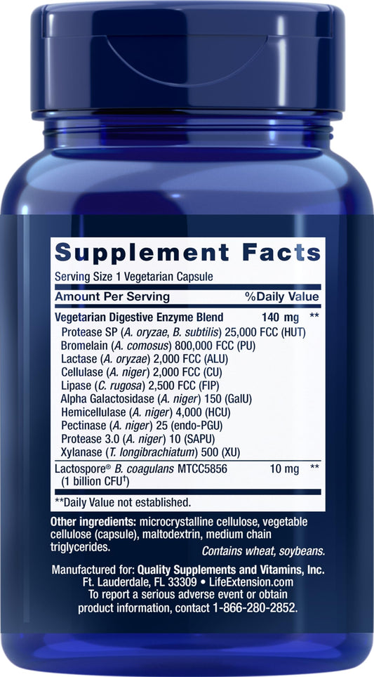Life Extension Enhanced Super Digestive Enzymes and Probiotics pack for ongoing digestive balance and convenience