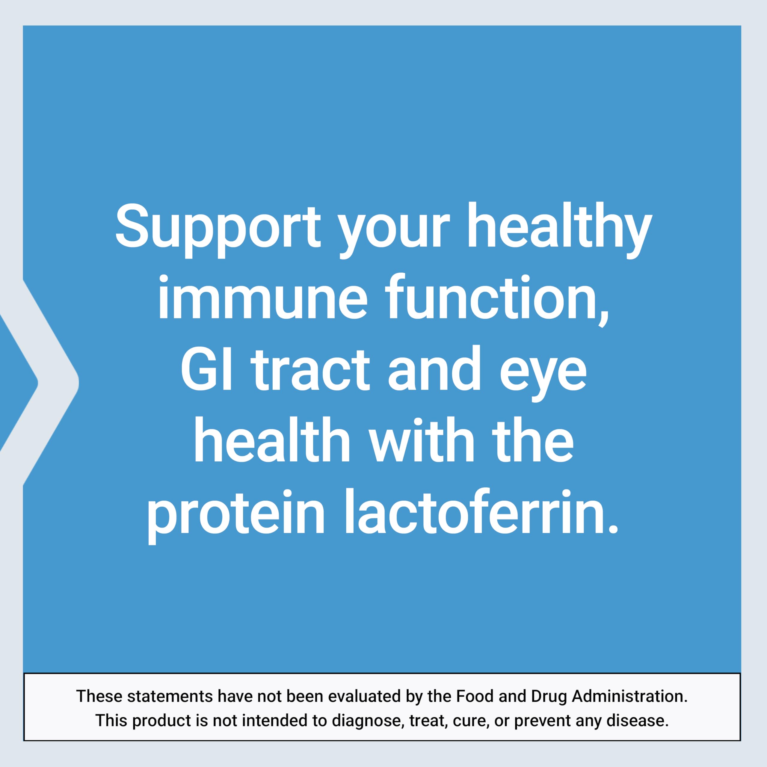 Gluten-free icon on Life Extension Lactoferrin Caps packaging.