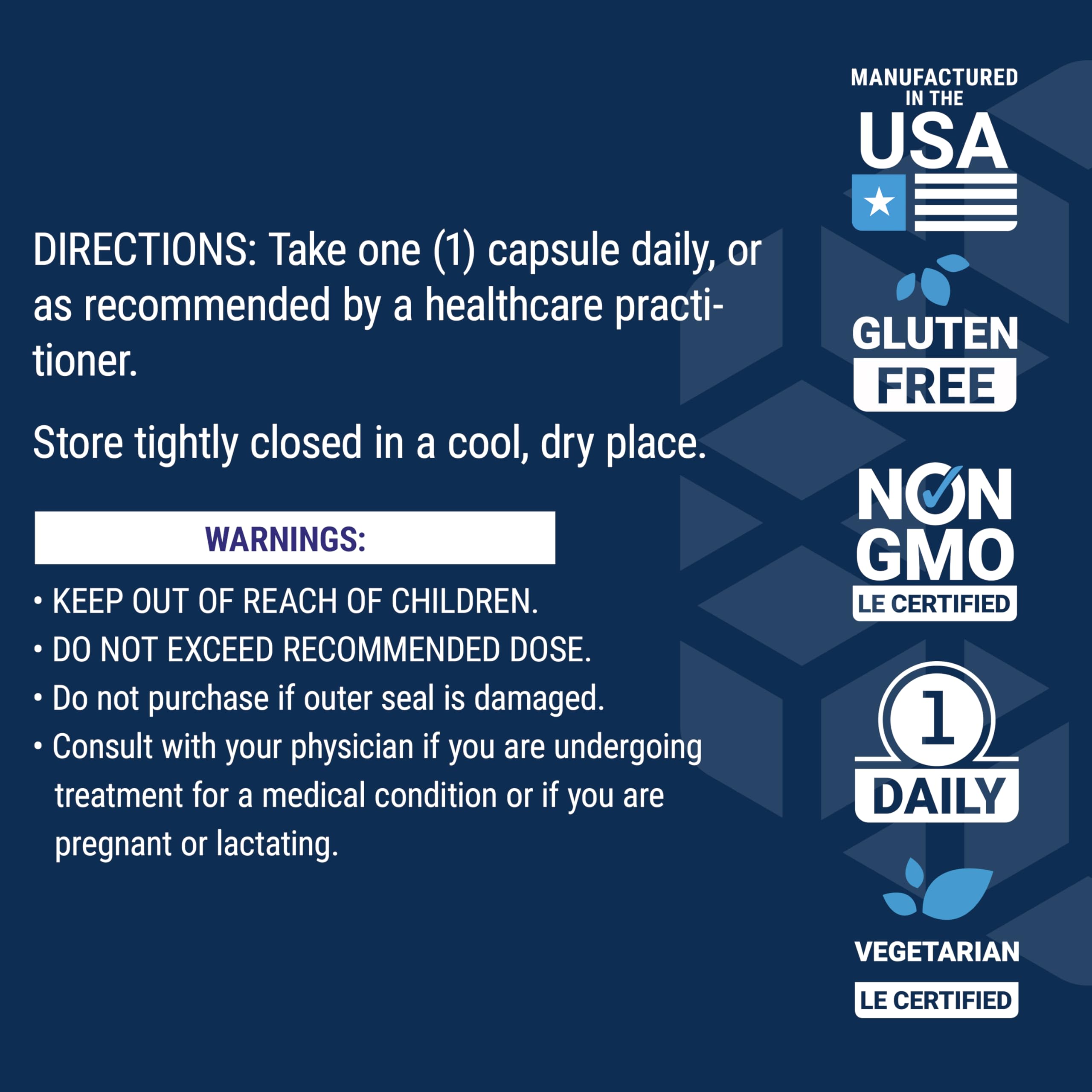 Non-GMO badge on Life Extension Lactoferrin Caps packaging signals purity.