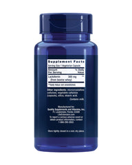 Packaging for Life Extension Lactoferrin Caps shows gluten-free and non-GMO formula.