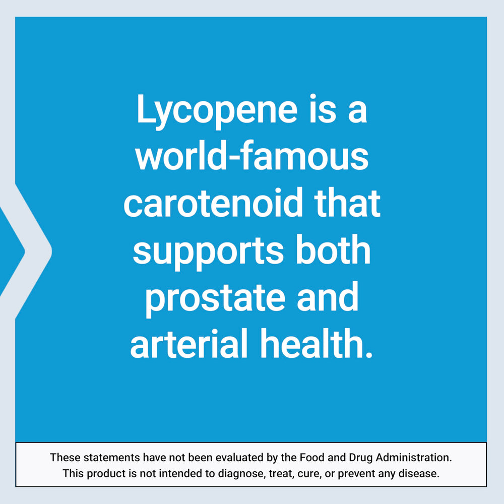 Nutrition panel shows 15 mg lycopene per serving in Mega Lycopene.