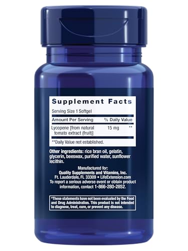 Mega Lycopene endothelium support for arterial health shown on label.