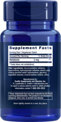 Life Extension Melatonin 6 Hour Release 4-pack packaging demonstrates extended night-time support.