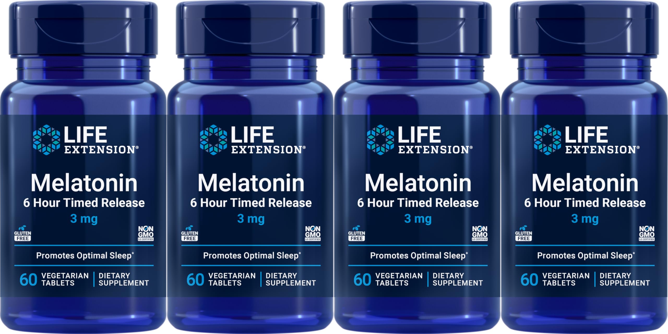 Life Extension Melatonin 6 Hour Release bottle supports steady night rest.